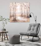Acrylbild handgemalt Naturparadies Beige - Massivholz - Textil - 80 x 80 x 4 cm