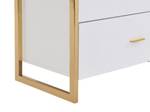 Commode basse OMBRELIA Blanc - Bois manufacturé - 40 x 82 x 140 cm