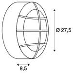 Wandleuchte Bulan Grid Weiß