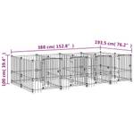 Chenil pour chien 3016249 Profondeur : 388 cm