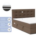 Boxspringbett Doppelbett Breno Braun - Breite: 140 cm