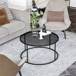 Table basse Kolari ronde noir Verre gris