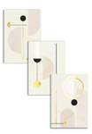 Cremefarben Gold Poster Set Papier - 70 x 50 x 70 cm