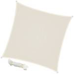 Sonnensegel quadrat 5x5m Creme 100% HDPE Weiß - Metall - Kunststoff - 500 x 12 x 500 cm