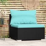 Garten-Mittelsofa 3017300 Schwarz - Hellblau