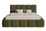 Bett mit Polsterrahmen CLOUDY Olivgrün - Breite: 200 cm