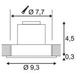 Einbaustrahler New Tria Schwarz - Metall - 5 x 5 x 5 cm