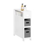 Armoire salle de bain BZR83-W Blanc - Bois manufacturé - Bois/Imitation - 20 x 70 x 60 cm