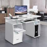 Computertisch Schreibtisch Bürotisch Weiß - Holzwerkstoff - 55 x 85 x 120 cm
