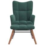 chaise à bascule avec tabouret 3011660-2 Vert foncé - Vert