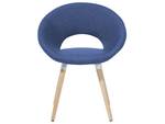 Chaise de salle à manger ROSLYN Bleu - Bleu marine - Chêne clair