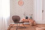 Florale Vliestapete 3D Beige Beige - Textil