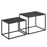 Lot de 2 Tables Basses Archsum Noir - Métal - 45 x 35 x 35 cm