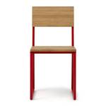 Chaise Oxford 40x40x86cm RG-EV Rouge - Bois massif - Bois/Imitation - 40 x 86 x 40 cm