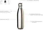 Isolierflasche EW-VF-1815 Silber - Fassungsvermögen: 0.75 L