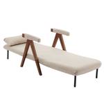 Dione Ⅱ chaise longue Beige - Métal - Bois massif - Textile - Bois/Imitation - 64 x 81 x 74 cm