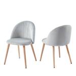 Lot de 2 chaises Roandola Gris lumineux