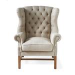 Franklin Park Wing Chair Linen Flax Beige - Textile - 88 x 113 x 95 cm