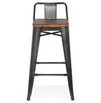 Tabouret De Bar MECANO Marron - Bois massif - 42 x 84 x 42 cm