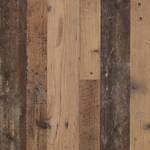 Armoire effet bois vintage béton gris Marron - En partie en bois massif - 170 x 190 x 61 cm