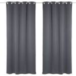 Vorhänge, verdunkelnd, Polyester Grau - Textil - 135 x 240 x 1 cm