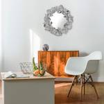 Wandspiegel Living Ginkgo Silber - Metall - 67 x 67 x 4 cm