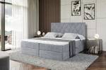 Boxspringbett LEPARO Grau - Breite: 140 cm - H3