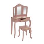 Coiffeuse Avec Tabouret Sissi Rose Atmos Rose foncé - Bois manufacturé - 29 x 99 x 60 cm