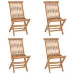 Gartenstühle 4er Set D5584 Braun - Massivholz - 62 x 90 x 46 cm