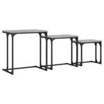 Couchtische 3er Set D148 Grau - Holzwerkstoff - 35 x 53 x 51 cm