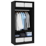 Kleiderschrank 298537-1 Schwarz - Breite: 100 cm