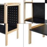 Standregal Dønna Schwarz - Braun - Holzwerkstoff - Holz teilmassiv - 63 x 120 x 28 cm