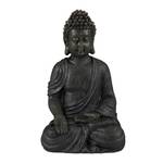 Buddha Figur sitzend 18cm Anthrazit