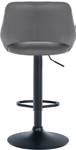 Tabouret de bar Milet Lot de 2 Gris