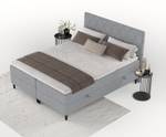 Boxspringbett Gwen Grau - 160 x 110 x 208 cm - H3