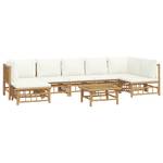 Salon de jardin 3028492-26 (lot de 8) Blanc - Bambou - 69 x 65 x 69 cm