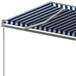 Auvent rétractable 3007210-2 Bleu - Métal - 450 x 350 x 450 cm