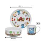 Kindergeschirr Set Fuchs Freunde 3-tlg. Ton - Porzellan - 1 x 1 x 1 cm