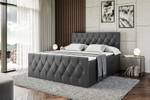 Boxspringbett VELANTO Hochglanz Schwarz - Breite: 160 cm - H3