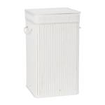 Lot de 3 corbeilles linge Bambou blanc Blanc