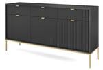 Sideboard Vellore Schwarz - Holzwerkstoff