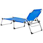 Chaise longue pliable seniors 3002593 Bleu - Métal - 210 x 40 x 70 cm