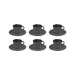 Espresso Set Manufacture Rock 6er Set Schwarz - Anzahl Teile im Set: 6