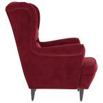 Sessel mit Hocker 3006422-2 Rot - Safrangelb