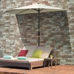 Sonnenschirm 84D-231V00BG Beige - Metall - 135 x 240 x 270 cm