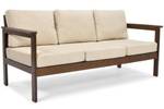 Gartensofa BELLA 3 Beige - Braun - Massivholz - 113 x 70 x 70 cm