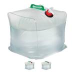 Faltbarer Wasserkanister 3er Set 20 l Grün - Rot - Kunststoff - 27 x 30 x 27 cm