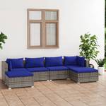 Salon de jardin (lot de 6) 3013633-1 Bleu - Bleu foncé - Gris