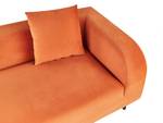 Chaiselongue LE CRAU Schwarz - Orange - Armlehne davorstehend links