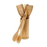 Küchenhelfer Set 7tlg. Bambus Braun - Bambus - 9 x 23 x 9 cm